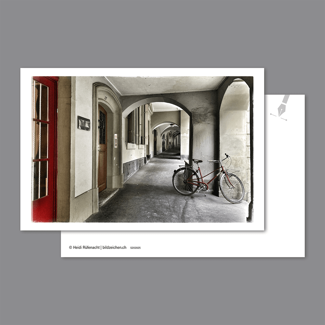 Postkarte Altstadt Bern mit Velo