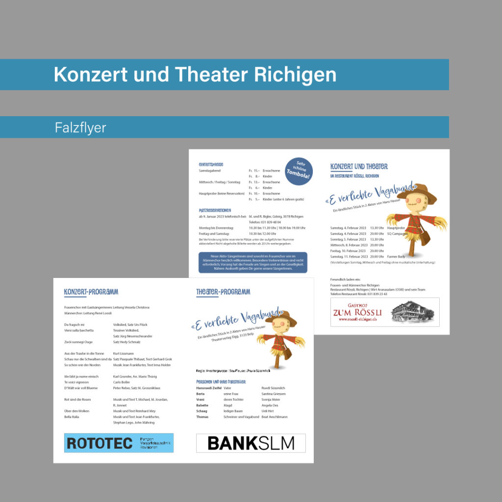 Flyer Theater und Konzert